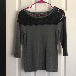 Black lace top from express